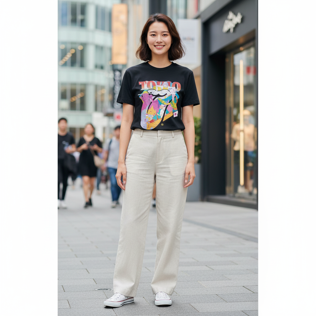 COTOH×RollingStonesTシャツ_03_black/white
