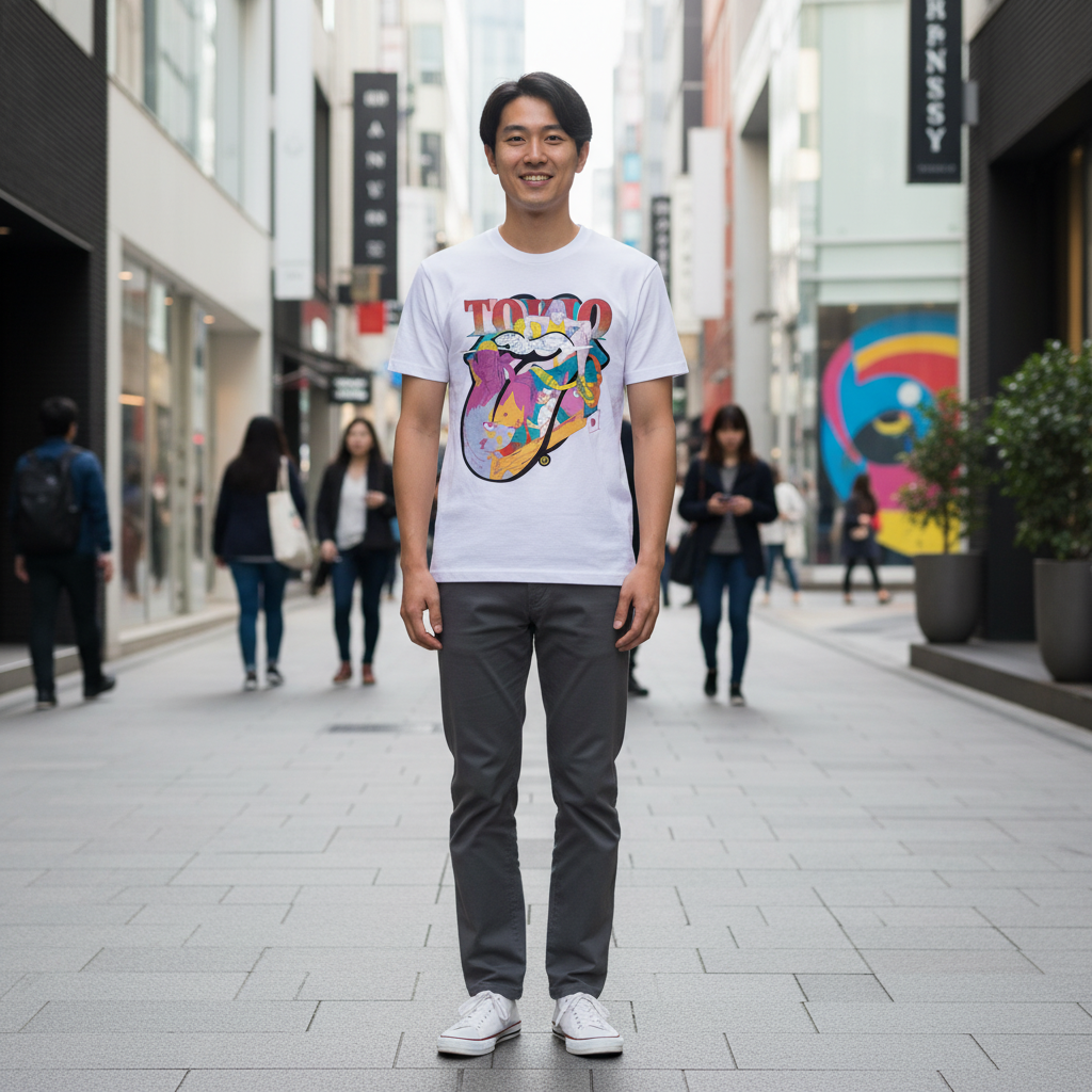 COTOH×RollingStonesTシャツ_03_black/white
