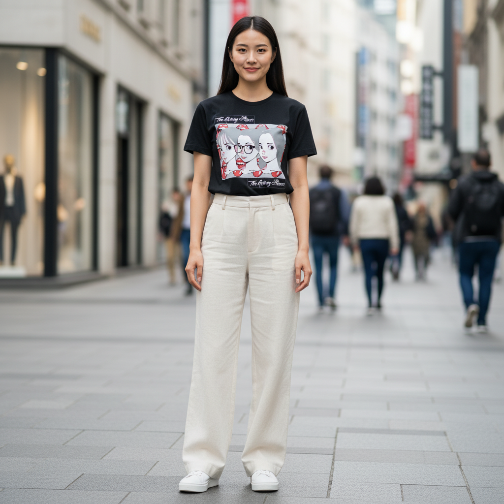 COTOH×RollingStonesTシャツ_05_white/pink