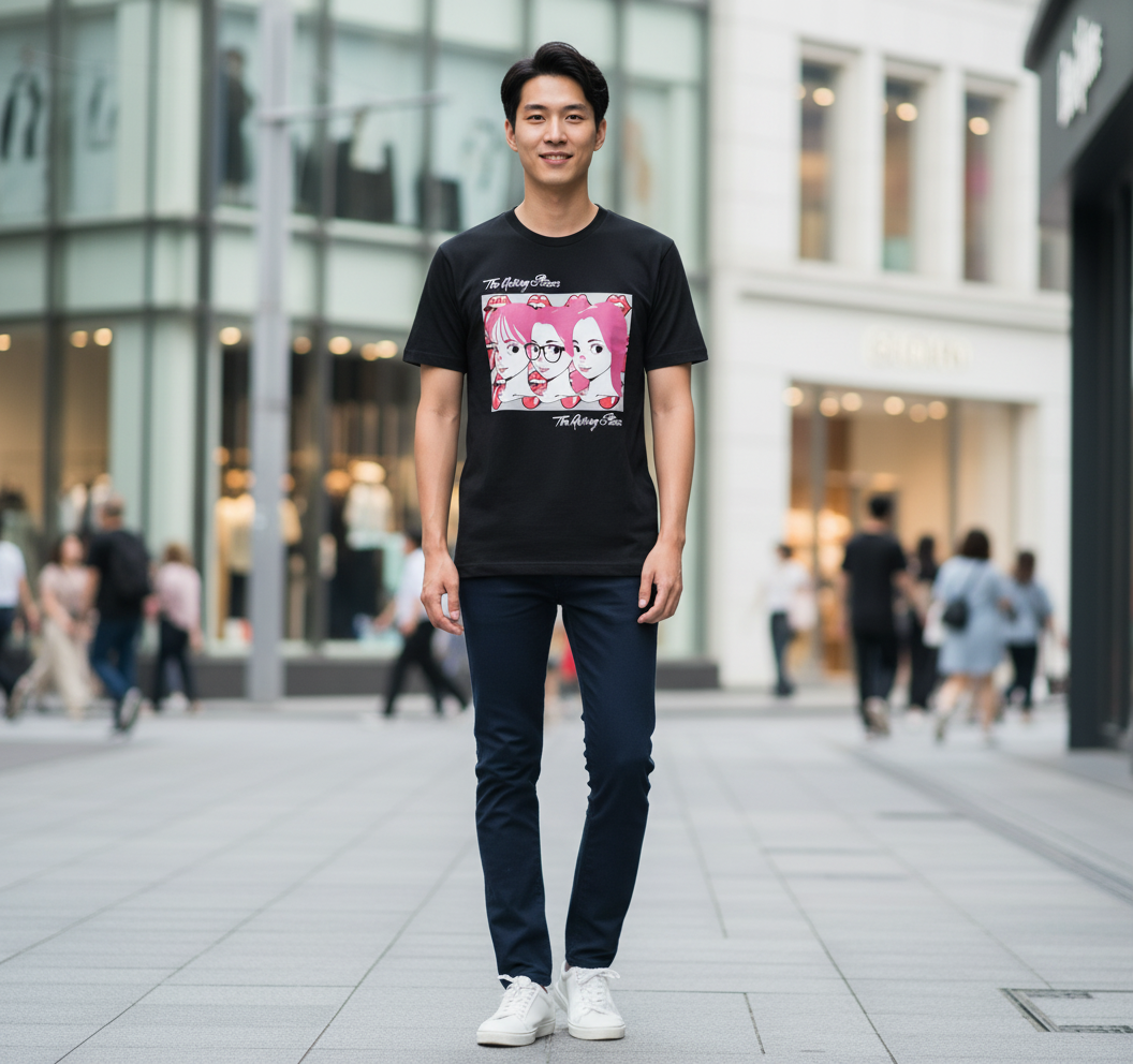 COTOH×RollingStonesTシャツ_05_white/pink
